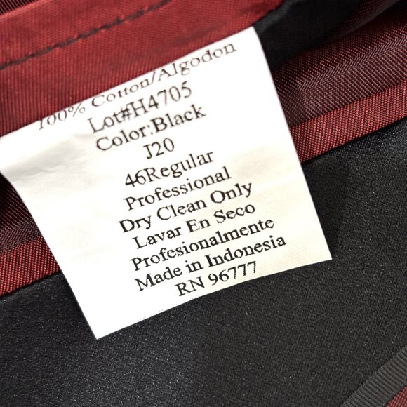 Stafford Velveteen Blk Tux Prom Formal Jacket Vtg Authentic 90’s Sz 46R - Picture 13 of 16